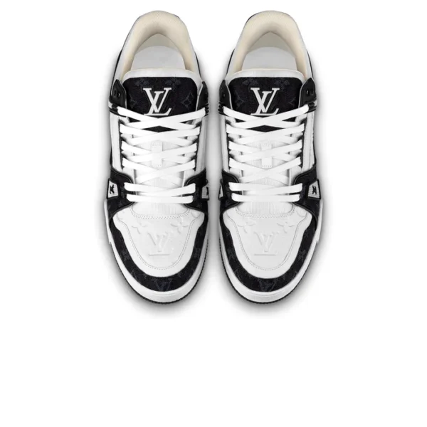 louis vuitton lv monogram black denim sneaker 1a9jg3 crepslocker top