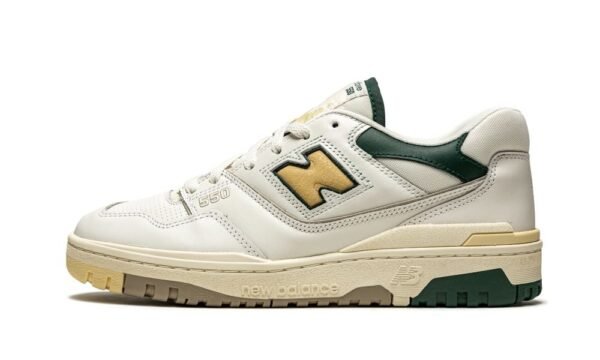 new balance 550 aime leon dore natural green available at stadium goods