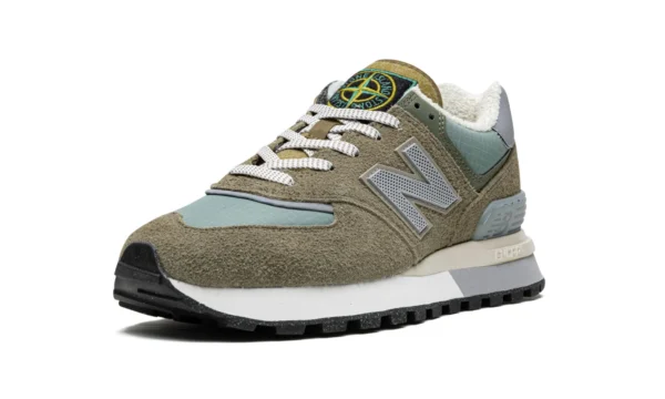 New Balance 574 "Stone Island - Steel Blue" – Men's Classic Running Sneakers - Image 2